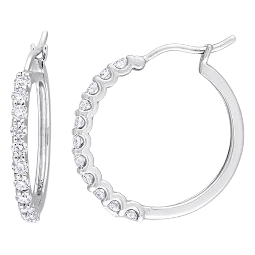 Platinum Hoop Earrings